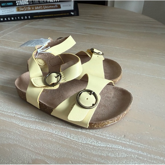 Old Navy Other - Old Navy|Baby girl/toddler pastel Yellow Buckle Strap Sandals,size 7•••NWT-Boho